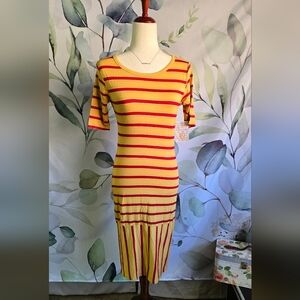 LULAROE | Julia Dress in Hot Stripes sz XS
